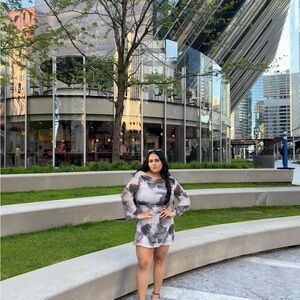 Stylish Gray Mini Dress